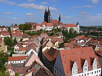 
    Blick von der Frauenkirche   
   auf Albrechtsburg und Dom   
