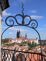 
    Blick von der Frauenkirche   
   auf Albrechtsburg und Dom   
